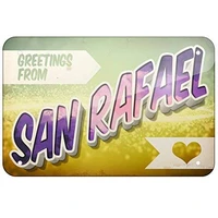 tin sign new aluminum greetings from san rafael postcard 11 8 x 7 8 inch