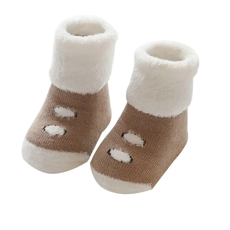 Осенне зимние детские носки повседневные махровые утепленные нескользящие с