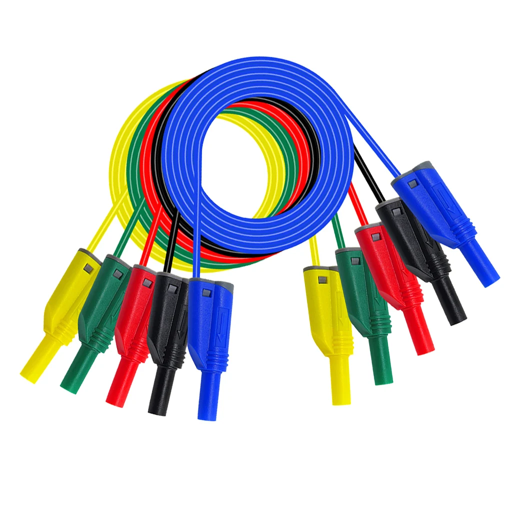 5 шт. тестовый провод свинцовый зонд 4 мм 14awg силиконовый банан в Банановый штекер