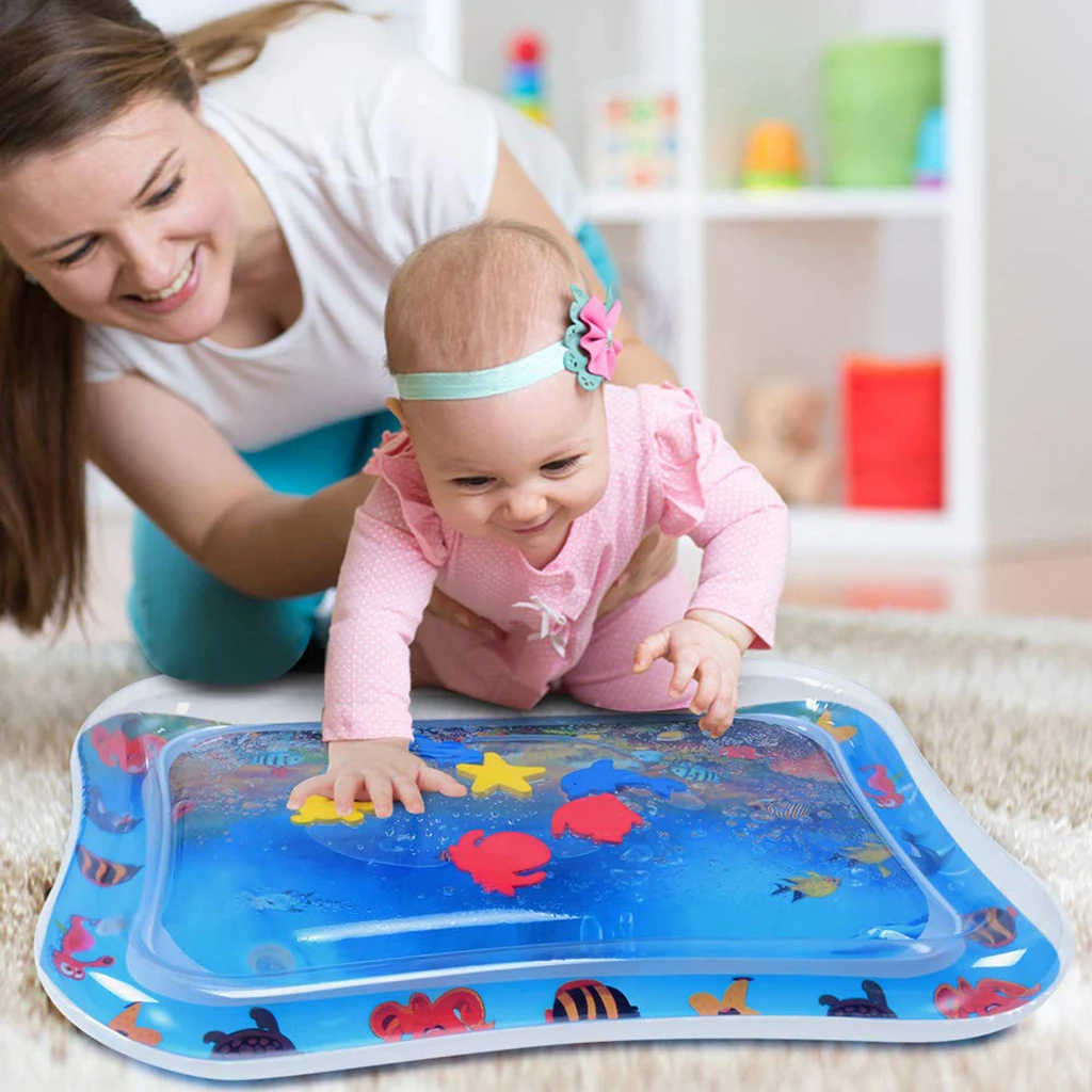 

Baby Inflatable Water Play Mat Tummy Time Fun Activity Pad Crawling Toy