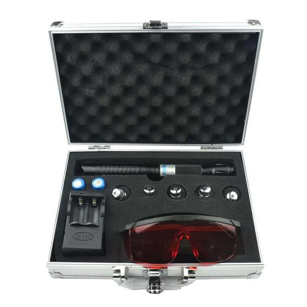 

High Powerful Blue Laser Torch 450nm 50000m Focusable Green Red Laser Pointer pen Flashlight burn match candle lit cigarette