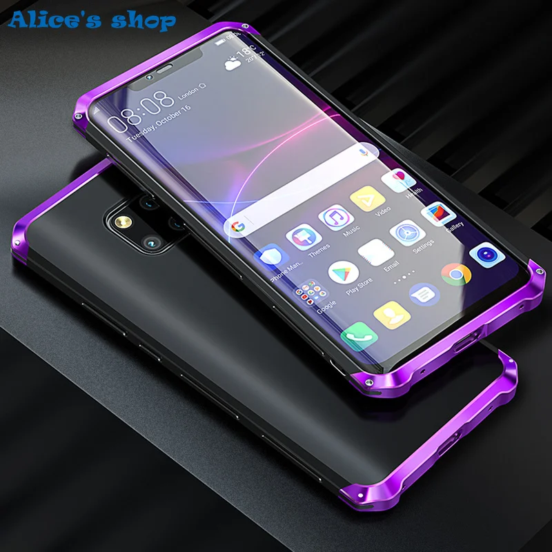 Жесткий чехол для Huawei Mate 20/ Pro/ X из алюминия и гибрида поликарбоната с полной