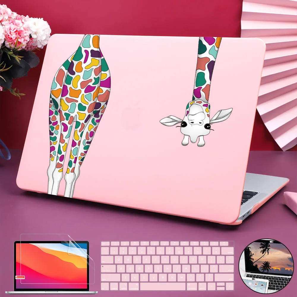 Цветной пластиковый чехол в виде жирафа для MacBook Air Pro Retina 11 12 13 15 16 A2179 A2337 Защитная