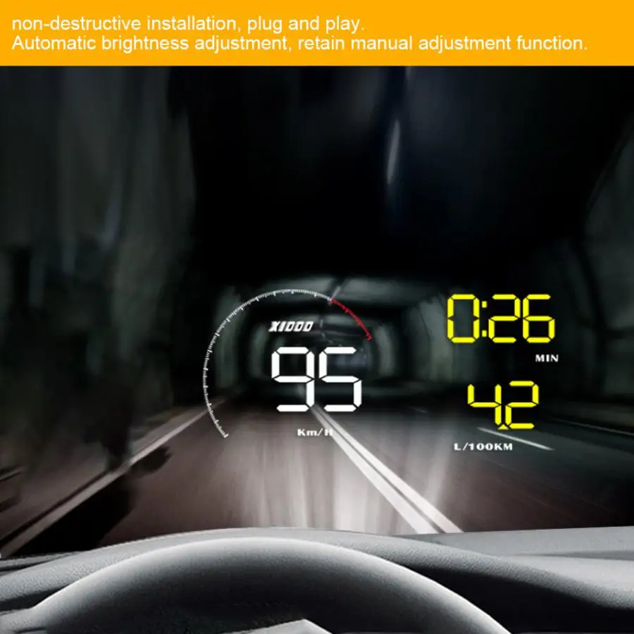 Автомобильный прибор для диагностики автомобиля A9 HUD универсальная система ODB2