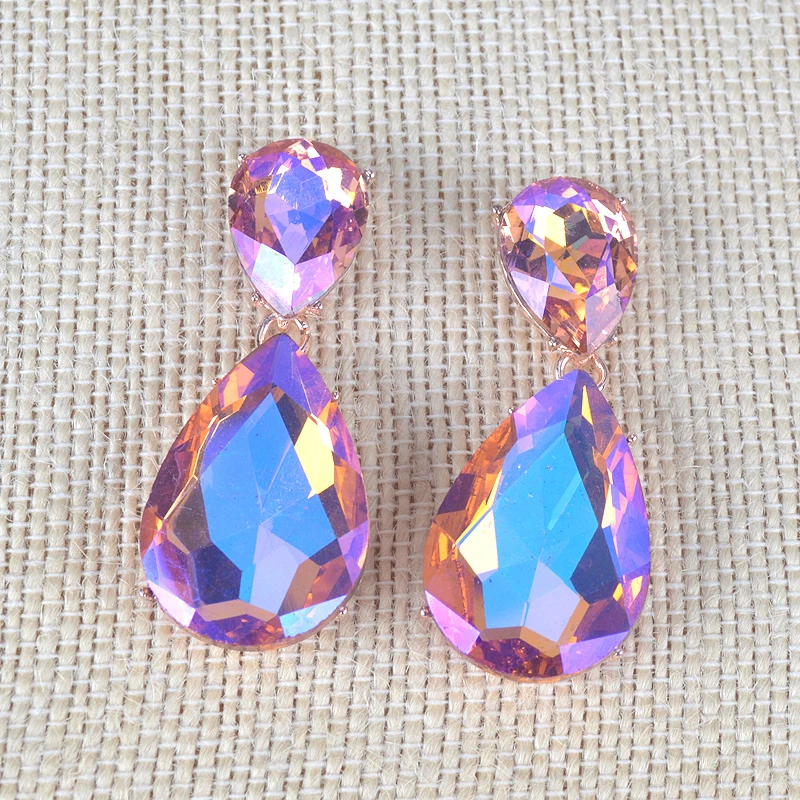 Роскошное простое ожерелье серьги набор ювелирных изделий вечерние свадебные