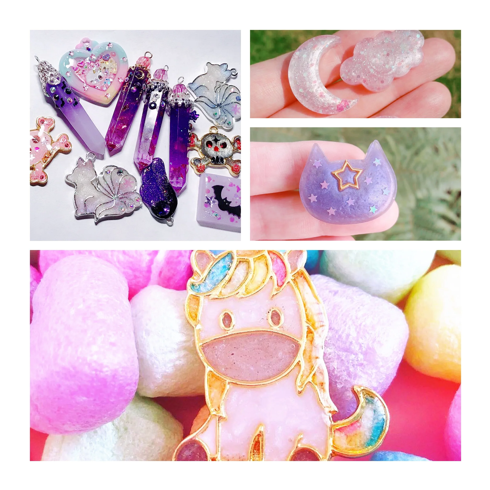 Ювелирные изделия Kawaii Craft Sunlight ювелирные из фиолетовой смолы с УФ-отверждаемой