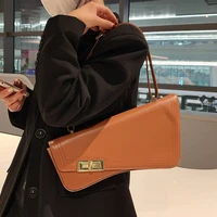 vintage flap underarm bag winter new high quality pu leather womens designer handbag luxury brand shoulder messenger bag