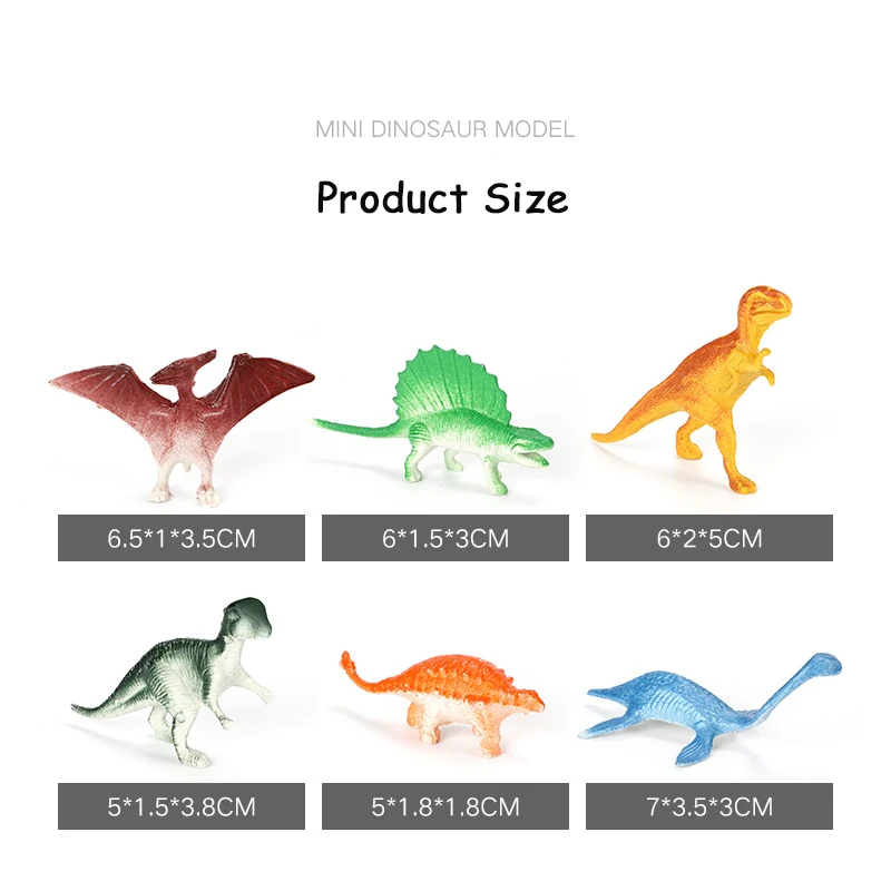 

10pcs/lot Mini Dinosaur Model Children's Educational Toys Small Simulation Animal Figures kids Toys For Boy Gift