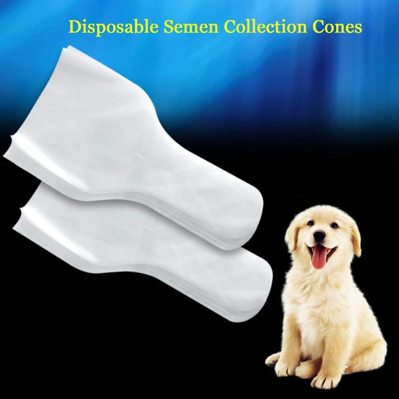 

100Pcs Canine Semen Collection Cones, Disposable Canine Artificial Insemination Cones Dog Semen Collection Bag