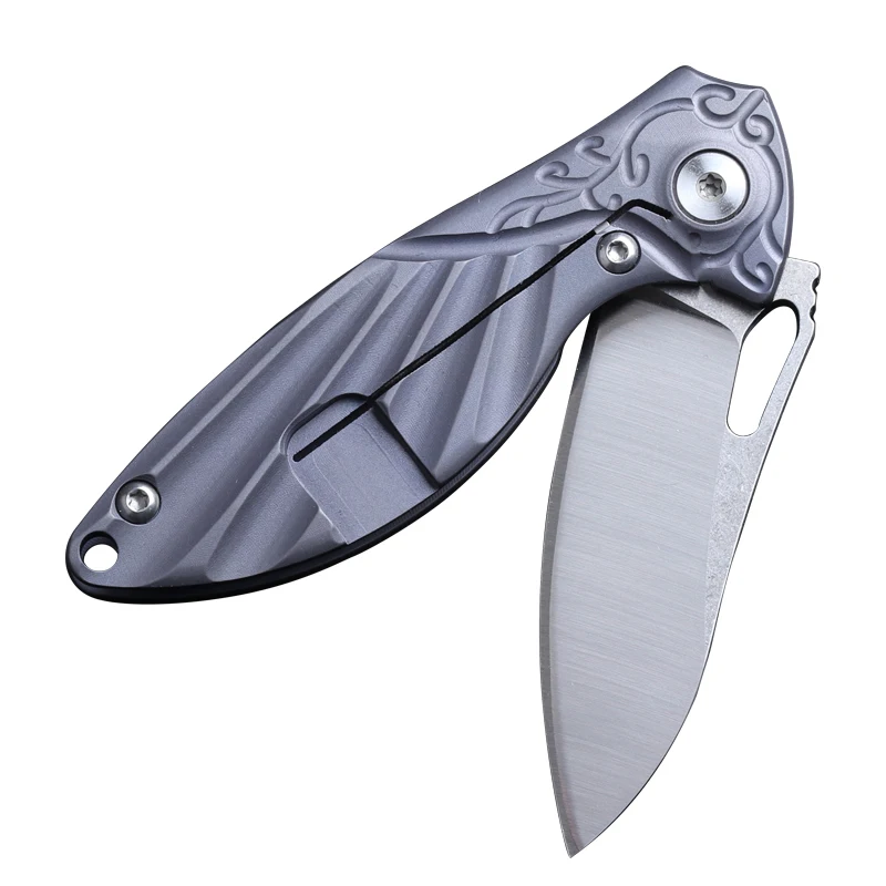 Карманный нож EDC TC4 с титановой ручкой складной Клинок лезвием D2