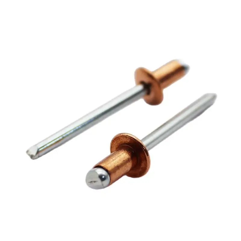 

100 Pack 2.4mm(Choose Length) Standard Open Dome Copper Blind Pop Rivets