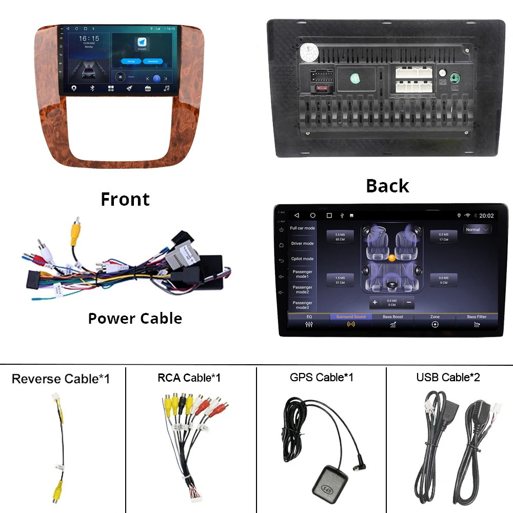 

2DIN Android10 Car Radio For GMC Yukon 3 2007-2012 Auto Radio GPS Navigation Car Video Stereo Receiver DSP Car Multimedia Player