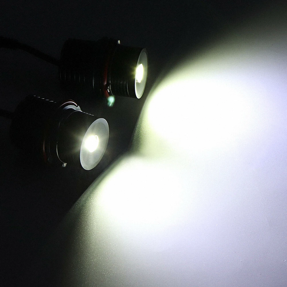 

2Pcs For BMW E63 E53 E39 Angel Eyes Error Free LED Halo Ring Light Bulbs 80W