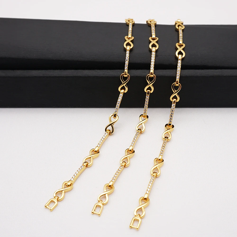 Новинка 2020 модный браслет Infinity для женщин с хрустальными камнями цепочка Number