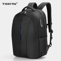 tigernu usb recharging men 15 6 inch laptop backpacks student schoolbag for boys waterproof quality male rucksack mochila bag