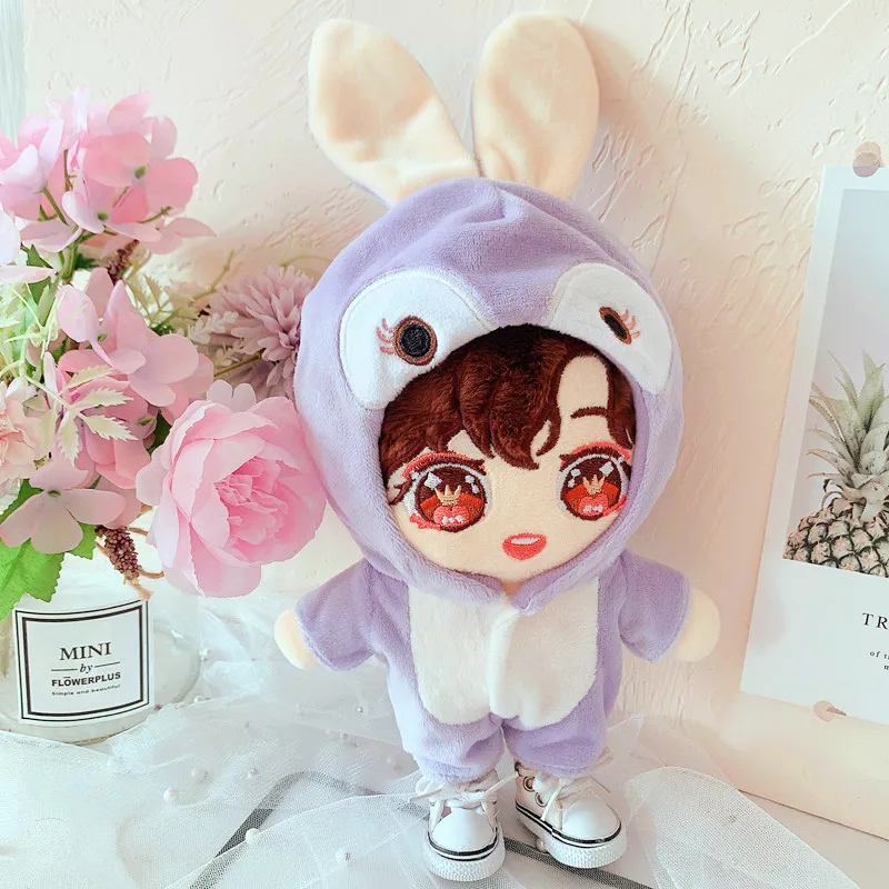 

[MYKPOP] поп кукольной одежды: Банни комбинезон с капюшоном для 20 см кукла (без куклы) вентиляторы коллекция SB20102604