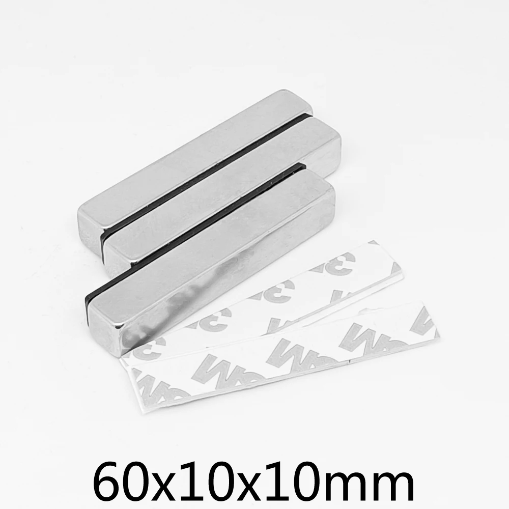 1/2/5/10 шт. лист 60x10x10 мм мощные магнитные магниты с лентой 3 м 60*10*10 блок постоянный