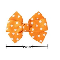 30 pcs new 4inch polka dot hair bows grosgrain ribbon alligator hair clips for toddlers baby girls hair accessories