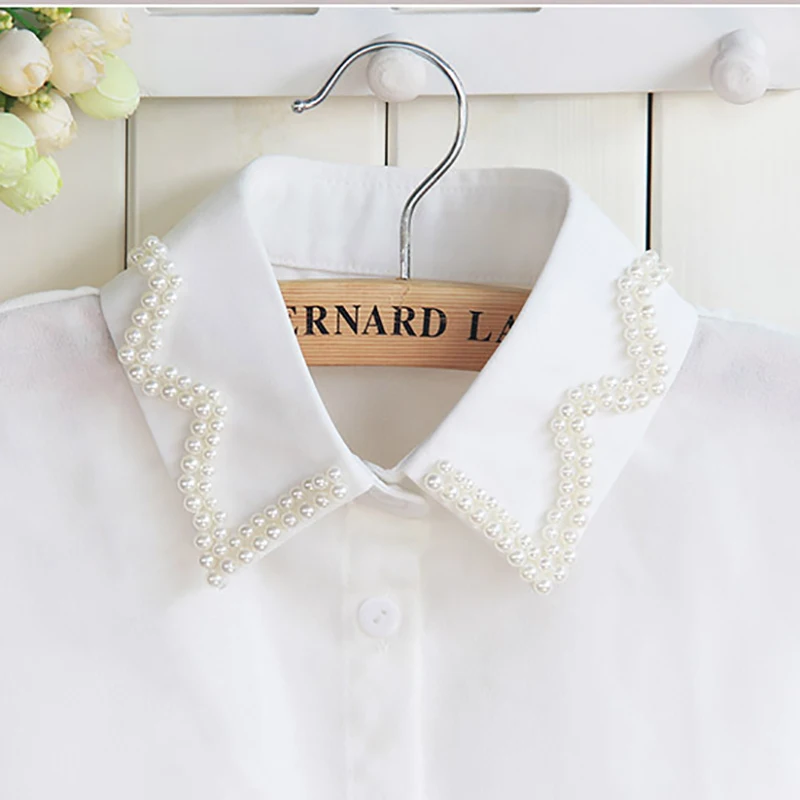 Высокое качество волна с жемчужинами на зиму и осень Поддельные меховой воротник