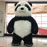 2 6 m tall inflatable chinese panda bear mascot costumes halloween party cosplay party game dress for 1 6m 1 85m adults anime