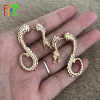 f j4z hot sale chinese dragon earrings trendy alloy vivid dragon piercing earrings lady party earring gifts dropship
