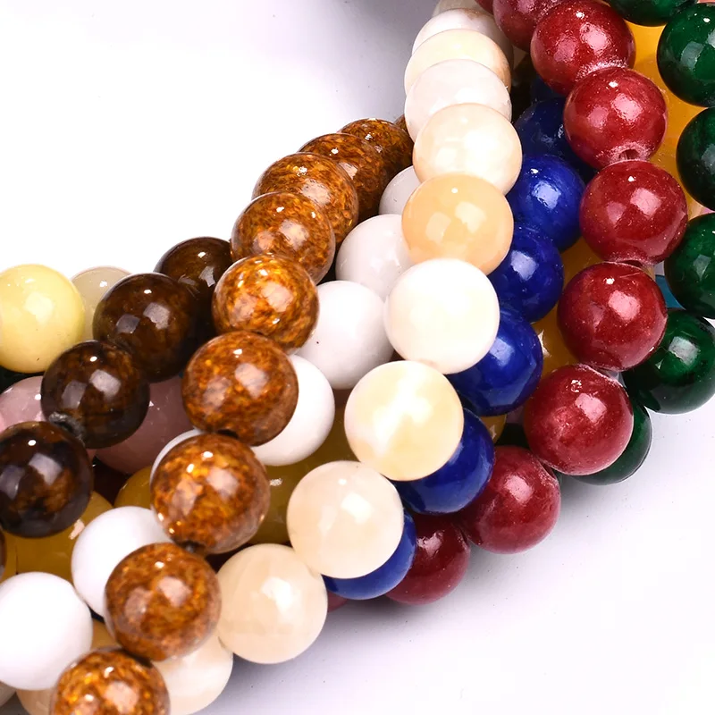 Бусины из натурального нефрита 10 цветов 6 мм 15 дюймов|Бусины| |