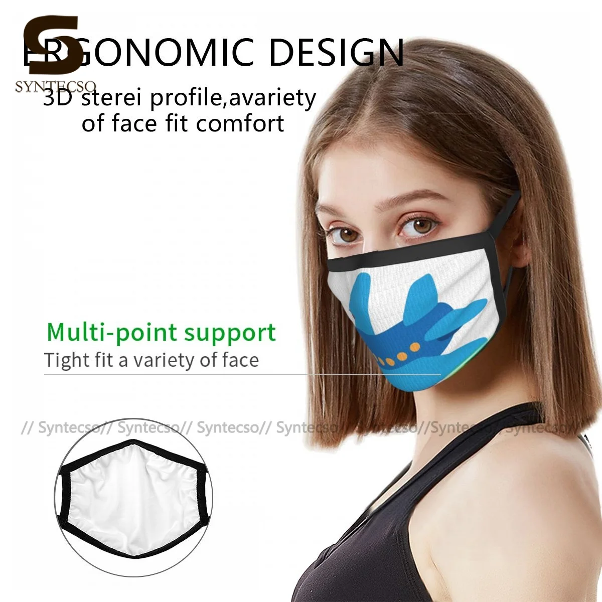 

Plane Mouth Face Mask Polyester Fashion Reusable Cheap Adult Facial Mask