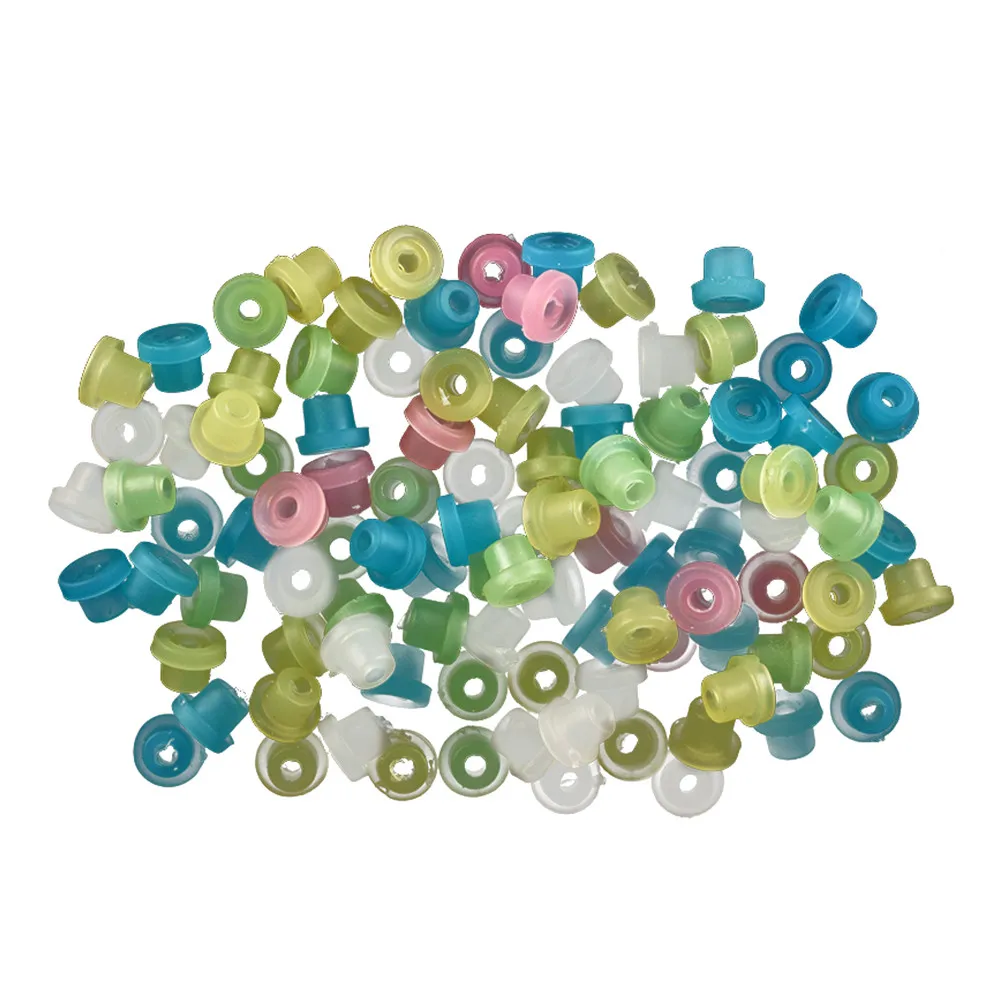 

100Pcs/Bag Translucent Tattoo Supplies Silicone Durable Rubber Grommets Nipples Colorful Needle Pad Tattoo Machine Accessories