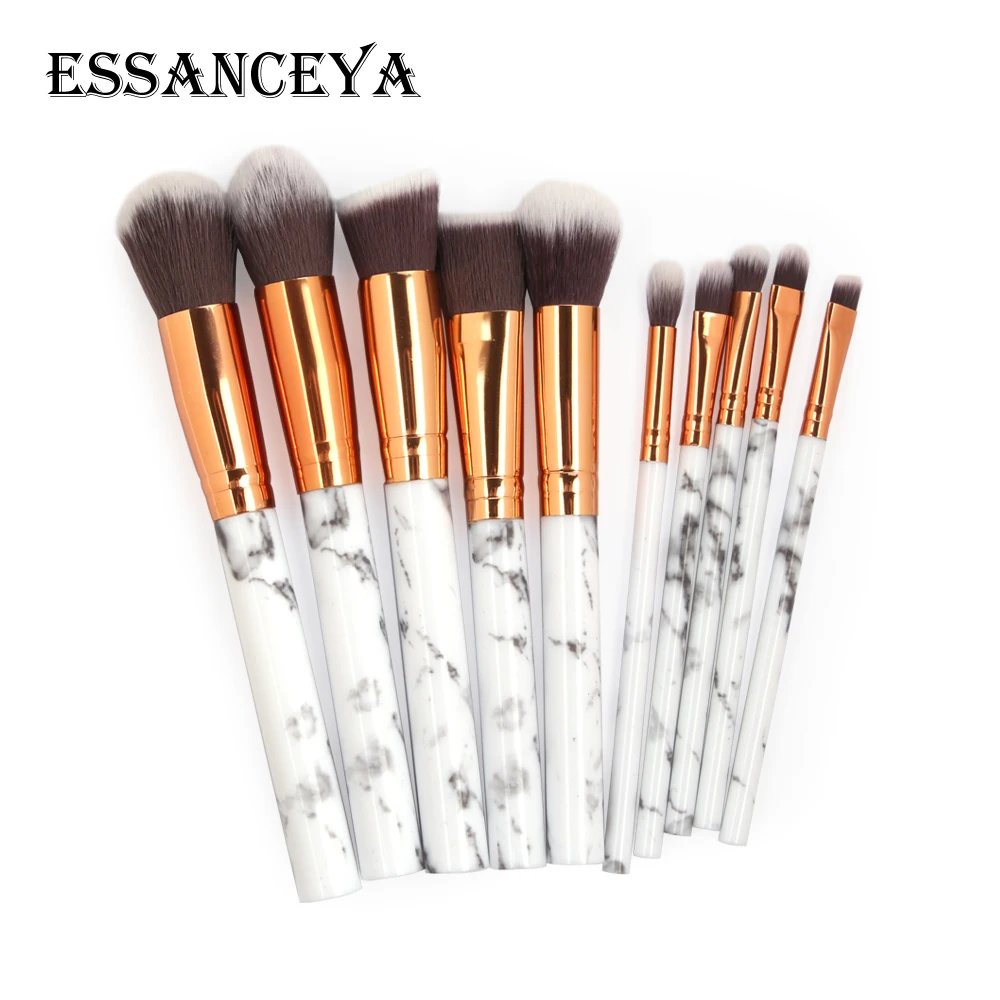 ESSANCEYA 7/10/20 шт. Мрамор шаблон кисти для макияжа для косметики пудра основа, тени для век, набор кисточек для макияжа Красота инструменты Наборы