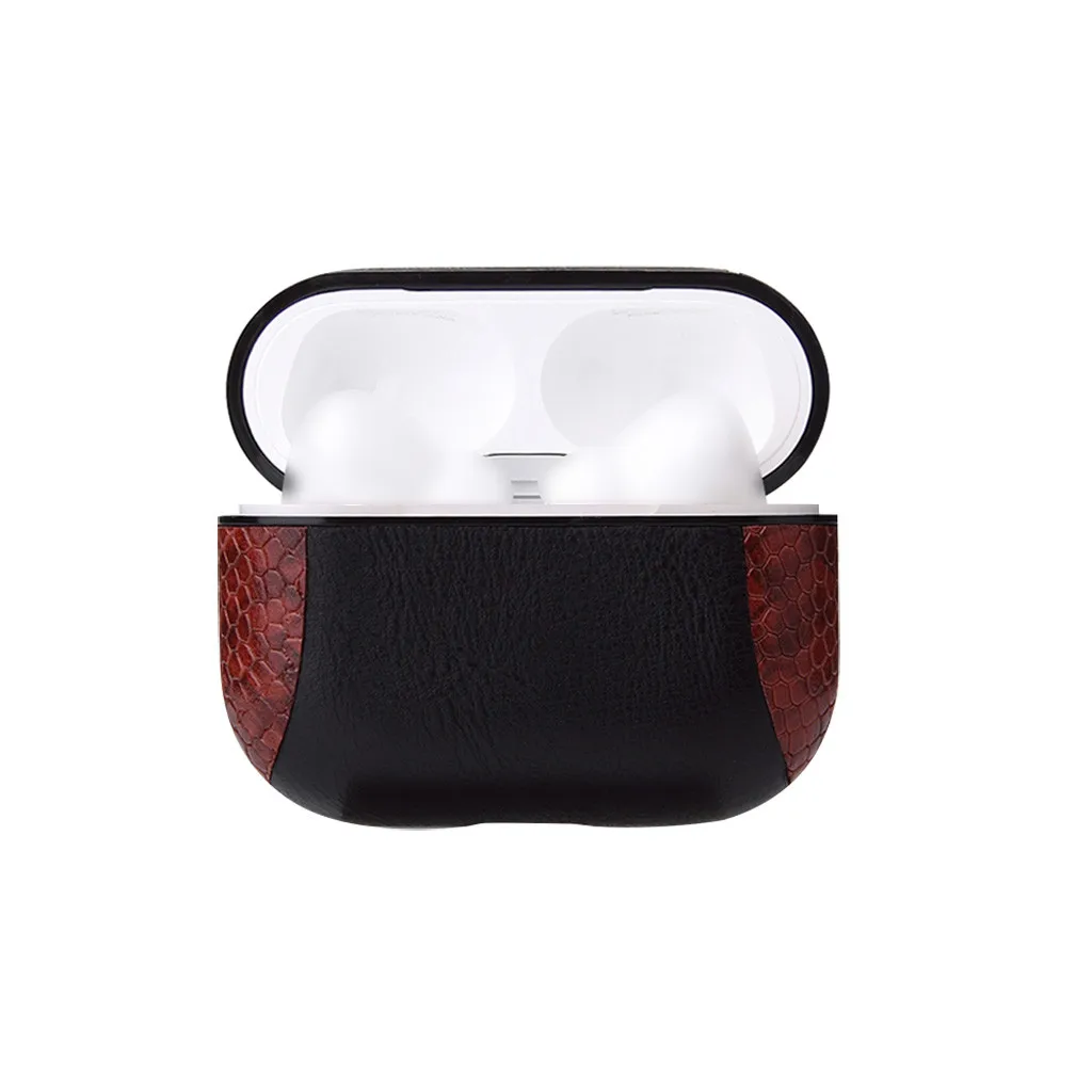 Для AirPods Pro 2019 беспроводной зарядный чехол кожаный противоударный защитный