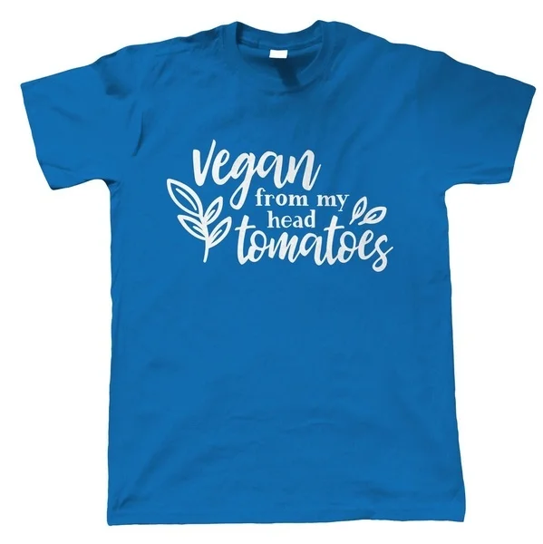 

Vegan From My Head Tomatoes, Mens T-Shirt - Vegan Gift Him Dad
