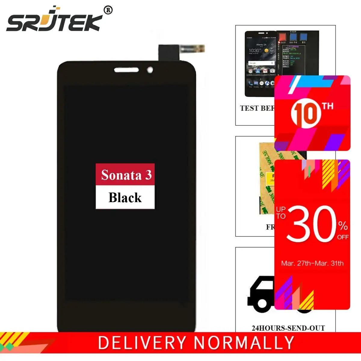 Srjtek экран для ZTE Sonata 3 Z831 Z832 ЖК-дисплей с сенсорным дигитайзером Сенсорное Стекло в