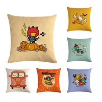 super cute cartoon animals cushion cover sofa throw pillow case cat duck dog car giraffetoucan hug cover