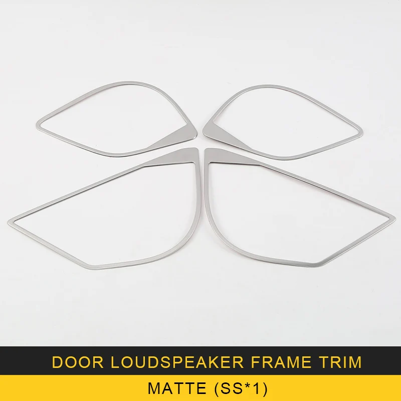 

CARMANGO for Toyota C-HR 2018-2020 Auto Car Door Loudspeaker Sound Chrome Frame Trim Stickers Covers Interior Accessories