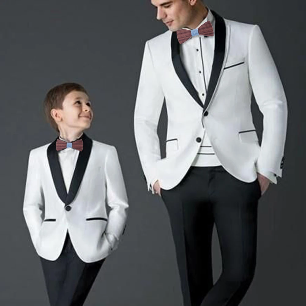 Набор деревянных бабочек для родителей и детей жаккардовая фигурная ткань