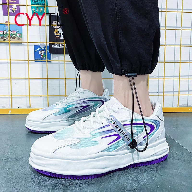 

Кеды CYYTL Мужские дышащие, низкие кроссовки, Повседневная модная обувь для ходьбы, скейтборда, Молодежные теннисные туфли для мальчиков, Неск...