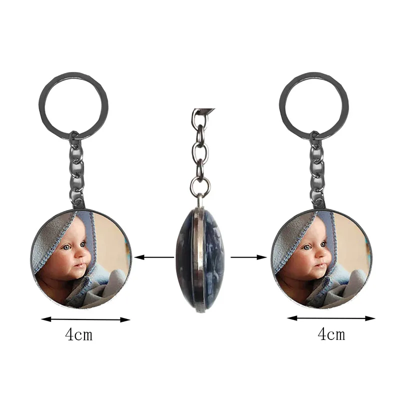 Брелок для ключей с фото мамы и папы 4 см|Индивидуальные Брелоки| |