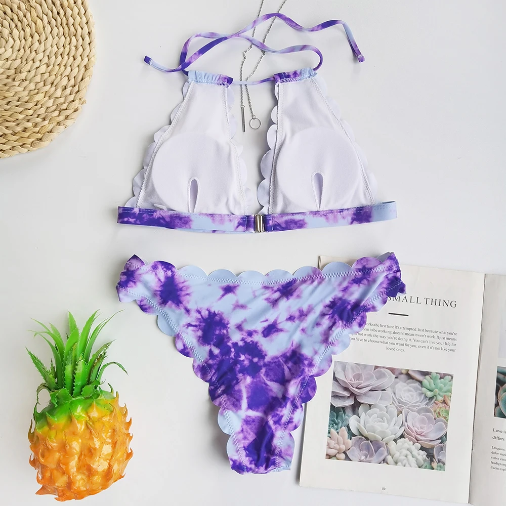 Женский комплект бикини с принтом Бабочка купальный костюм из двух предметов