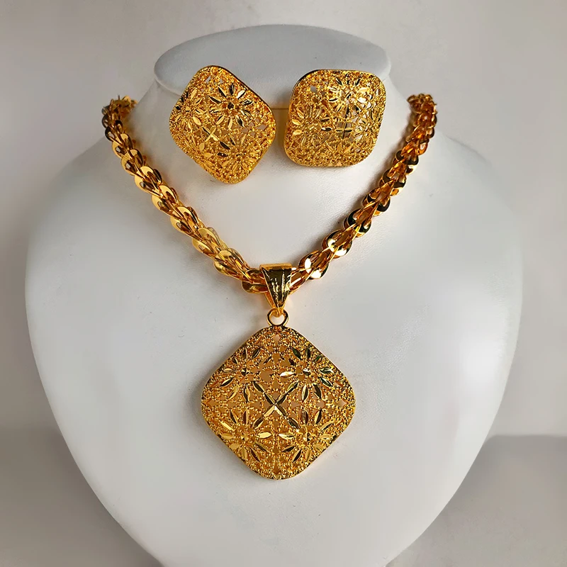 WANDO Дубай арабского золота Цвет с цветочным узором на свадьбу набор украшений для