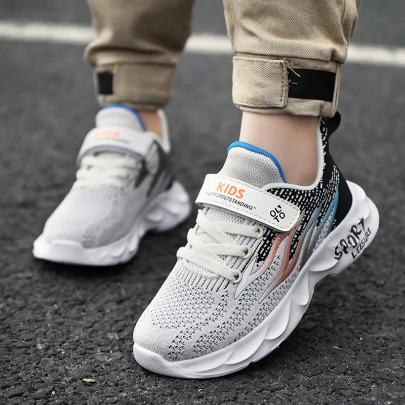 Детские кроссовки для мальчиков обувь бега сетчатая Брендовая детская