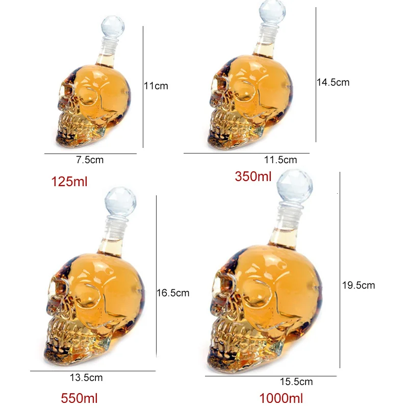 Креативная Хрустальная голова черепа водка для виски винная бутылка-декантер