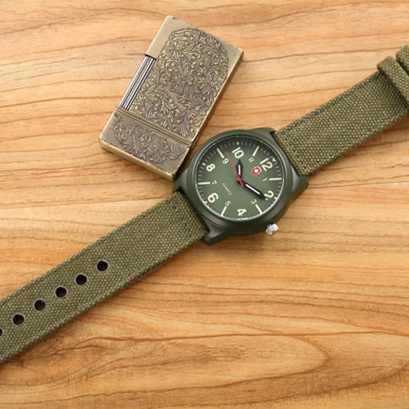 2019 Модные Военные часы с нейлоновым ремешком мужские водонепроницаемые