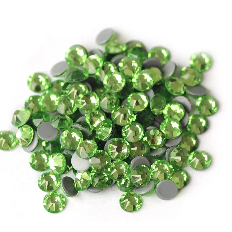 Peridot YANRUO 2088HF все размеры горячей фиксации кристаллы Стекло Топ Алмазные Стразы гладить на аппликация из страз для одежды - Цвет: Peridot