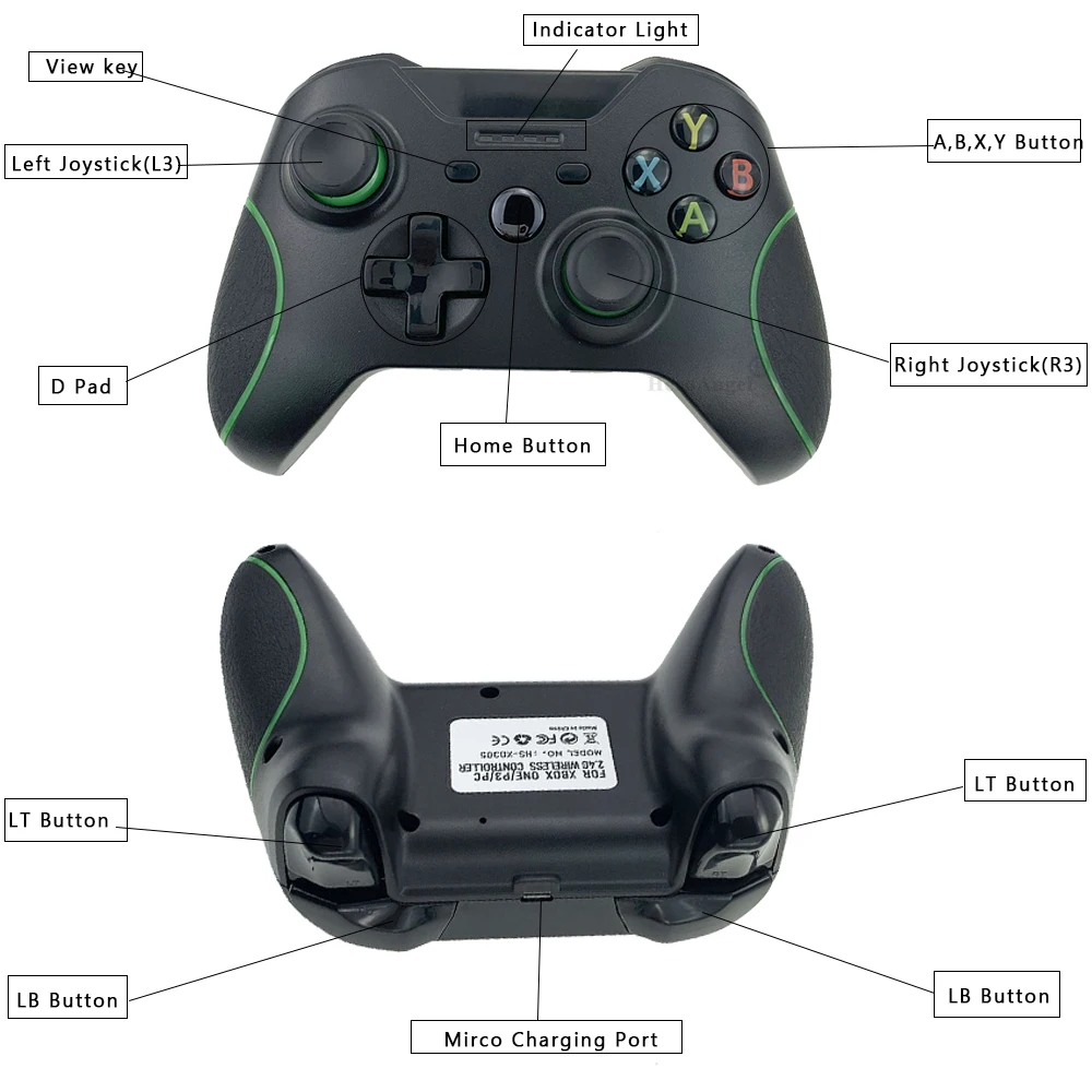 Беспроводной контроллер USB 2 4G для Xbox One игровой джойстик PS3 геймпад компьютера