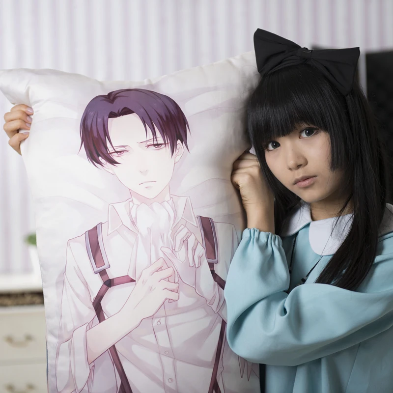 Длинный Чехол для подушки с аниме атака на Титанов Levi/Rivai Fujoshi 160*50/35*55 см |