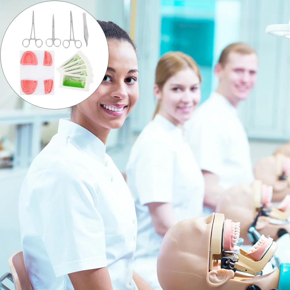 

1 Set of Practice Device Oral Model Oral Suture Training Instrument Kit