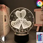 Я люблю тебя три сердца Уникальный детский Ночной светильник для украшения дома Usb Батарея работает лампа vitage Dragon магазин идей Прямая поставка товара