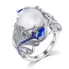 Уникальный дизайн 925 пробы Серебряное кольцо с опалом, женские браслеты с подвесками, ювелирное изделие, подарок