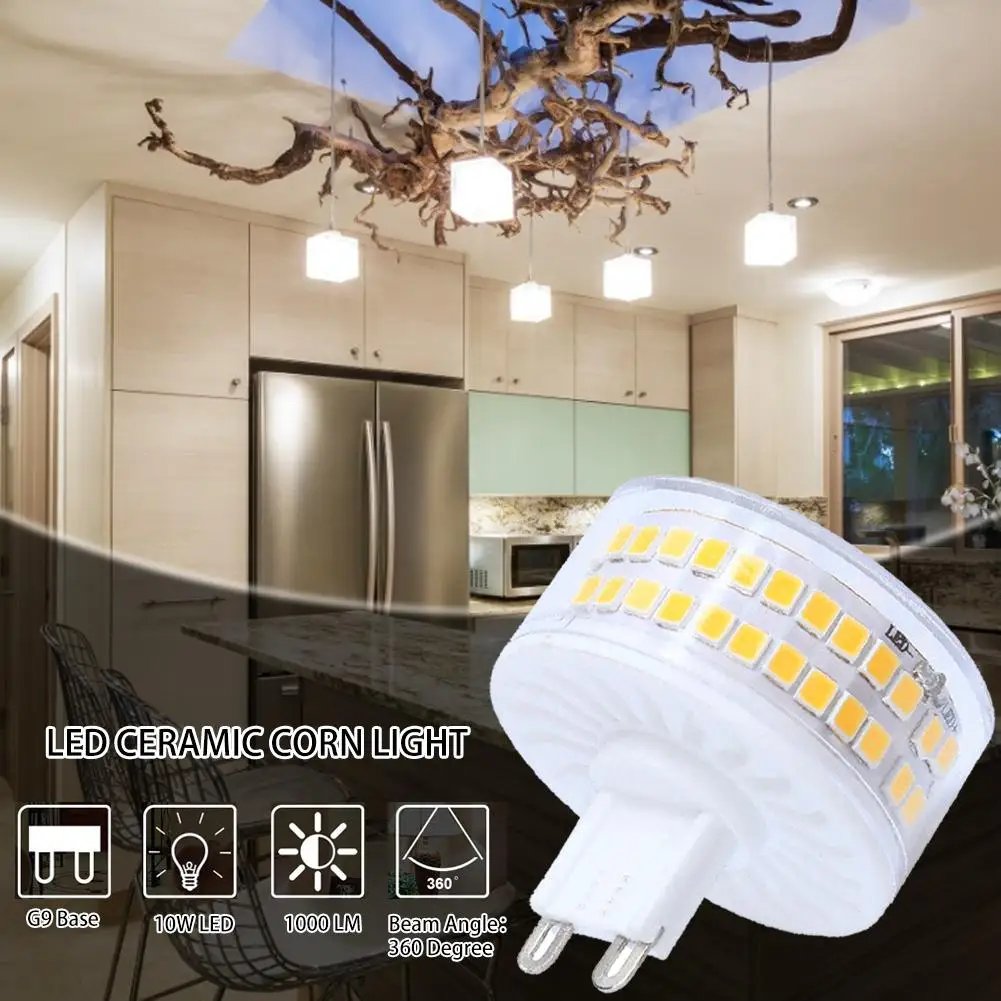 

220V-240V 10W G9 LED Light Bulb High Brightness Energy Saving Ceramic Corn Lamp