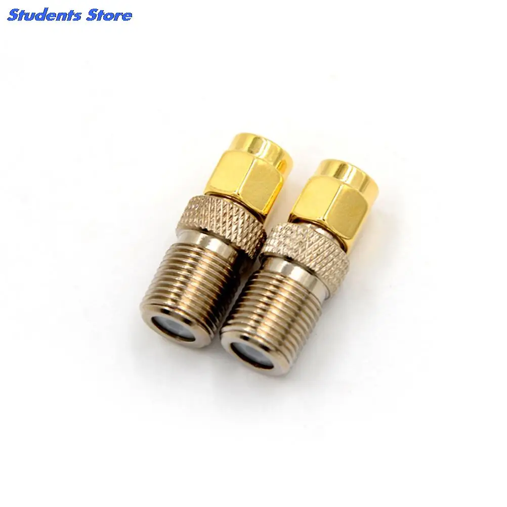 1Pcs F Type Female Jack To SMA Male Plug Straight RF Coaxial Adapter Connector Convertor Gold Tone | Электроника